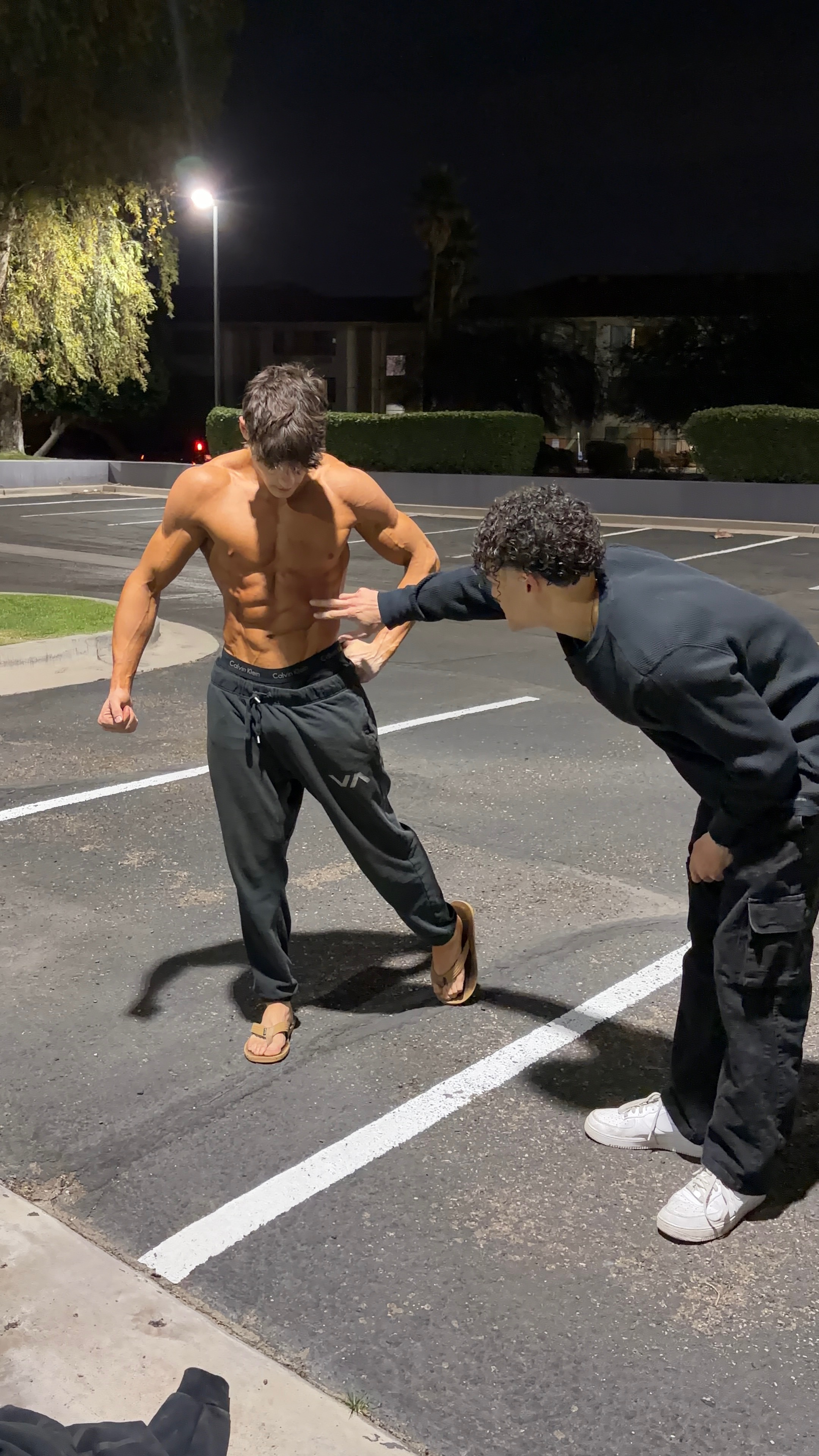 Sean Miree coaching a client on stage conditioning