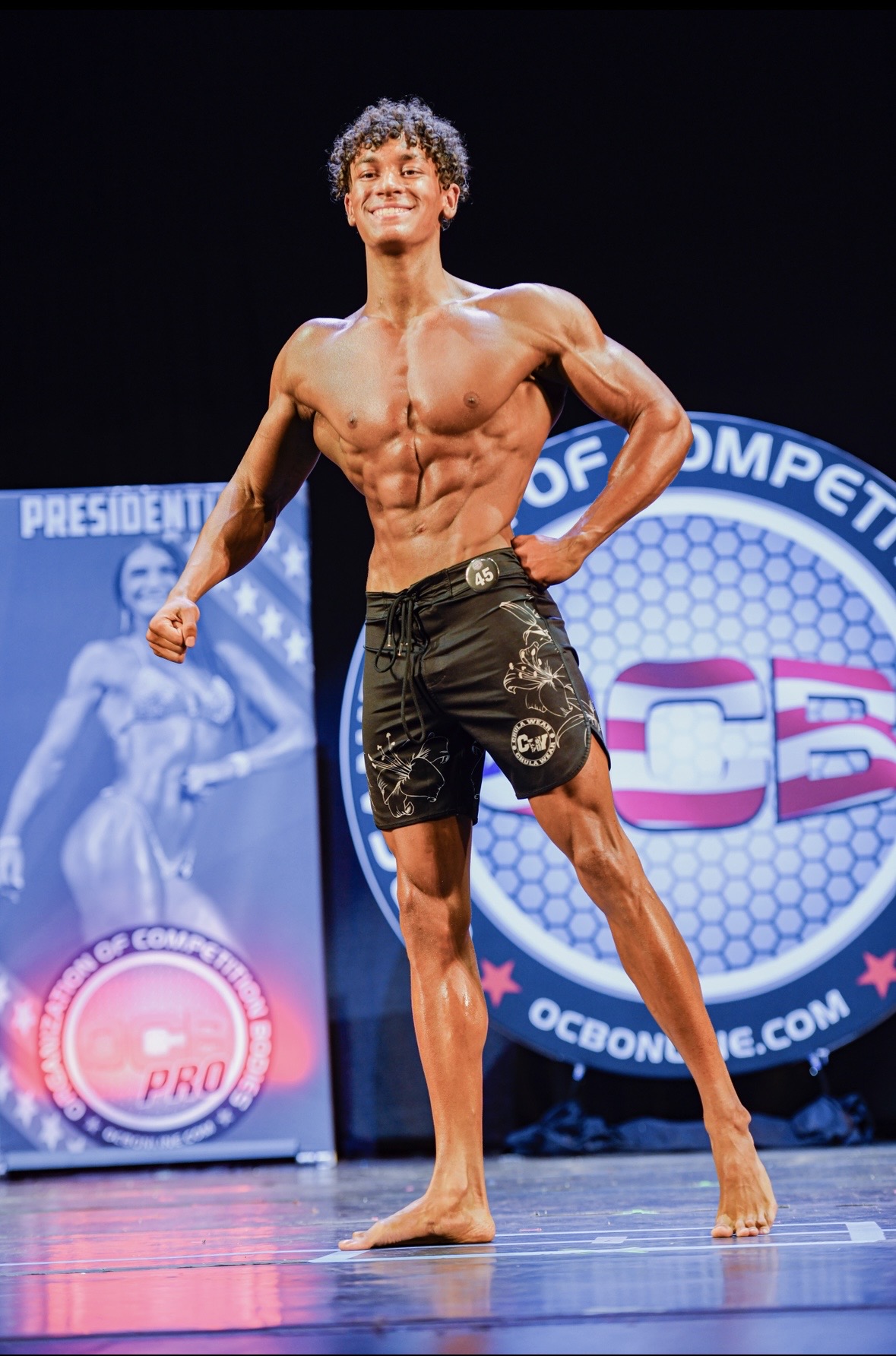 Sean Miree on stage at OCB competition