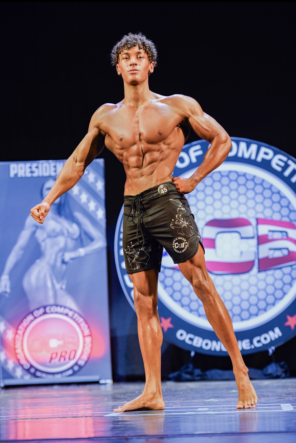 Sean Miree competing on stage at OCB